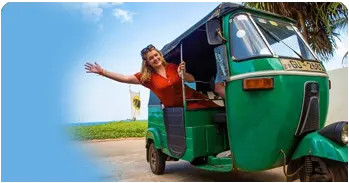Travel like a local! We can arrange traditional Tuk-Tuks for your city tours, beach trips, and quick sightseeing adventures around Negombo.